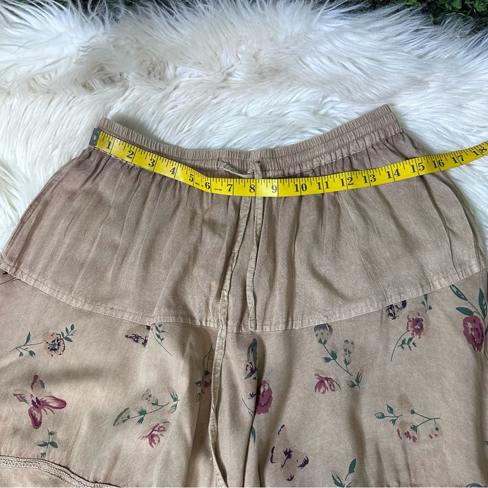 Nwt Embroidered Beige floral panel‎ Maxi Skirt - Picture 10 of 11